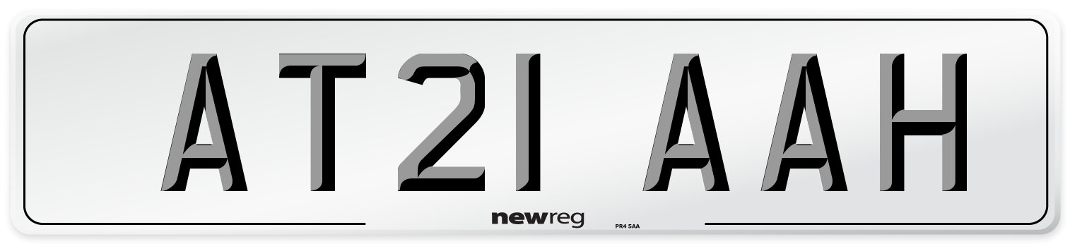 AT21 AAH Number Plate from New Reg